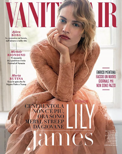 Lily James for Vanity Fair Italia